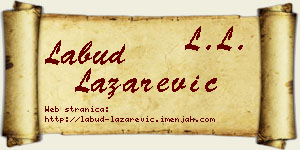 Labud Lazarević vizit kartica